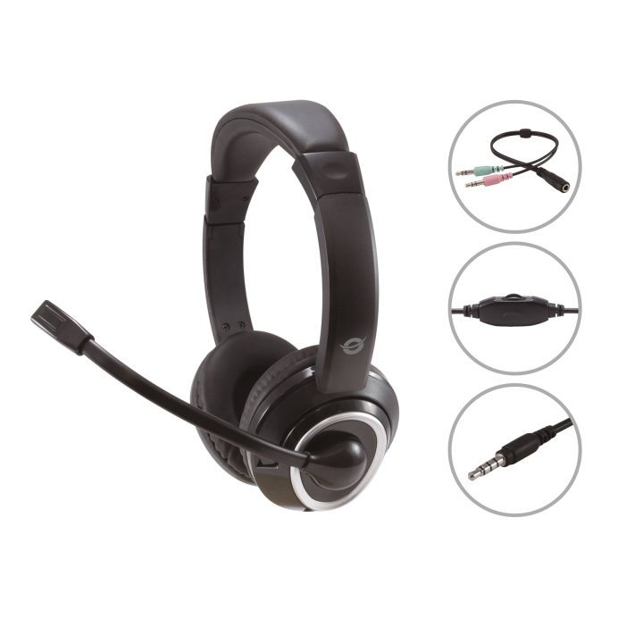 Conceptronic POLONA02BA Wired Over-Ear Gaming Headset Black