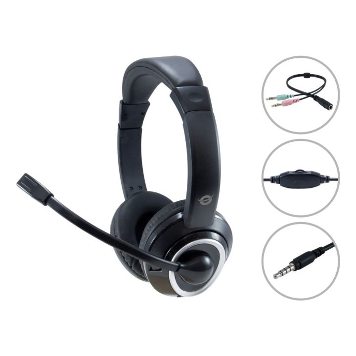 Conceptronic POLONA02BA Wired Over-Ear Gaming Headset Black
