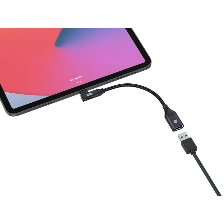 Conceptronic ABBY19B cambiador de género para cable USB-C USB-A Negro