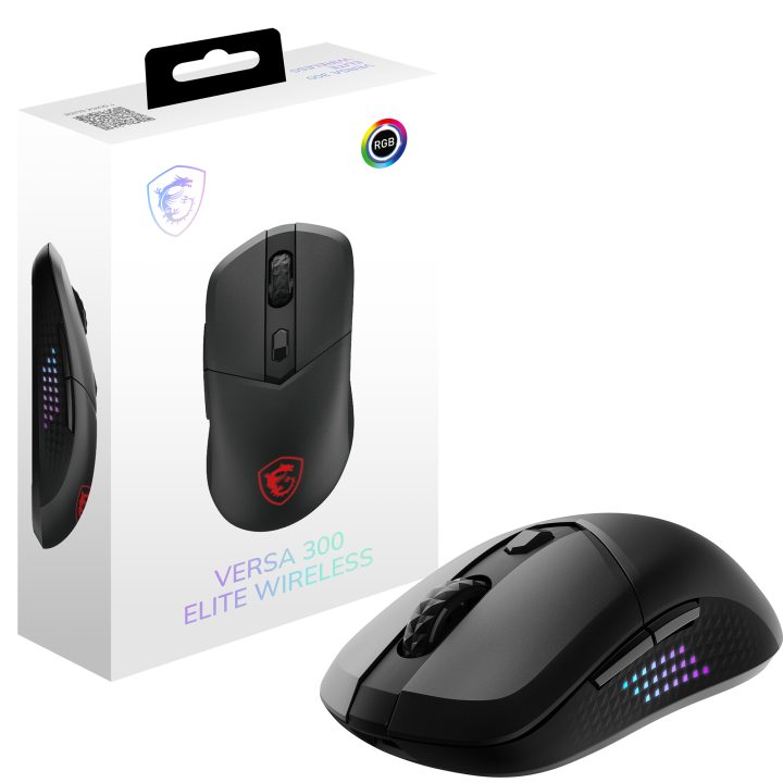 MSI VERSA 300 ELITE WIRELESS rato de jogo para destros RF Wireless +…