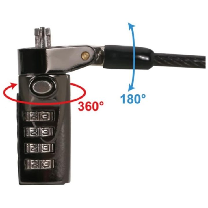 Conceptronic CUSTODIO01BN Anti-Theft Cable Black 1.8 m