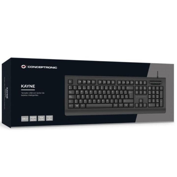 Conceptronic KAYNE01ES teclado de escritório USB QWERTY Espanhol Preto