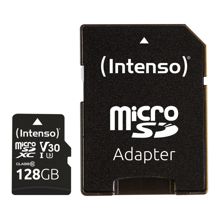 Cartão de memória micro SD Intenso 128GB profissional V30 + adaptador…