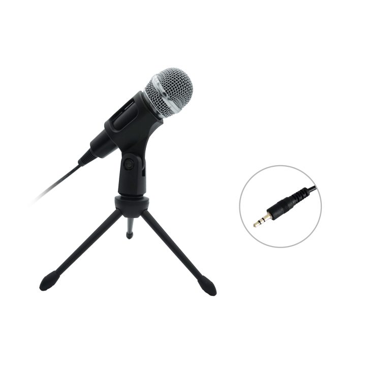 Equip 245341 Black Tabletop Surface Microphone
