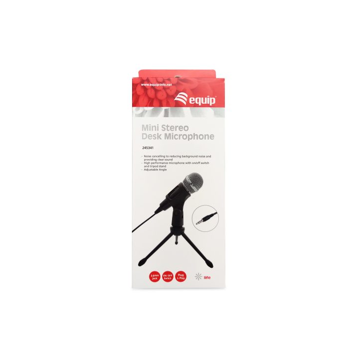 Equip 245341 Preto Microfone de superfície para mesa