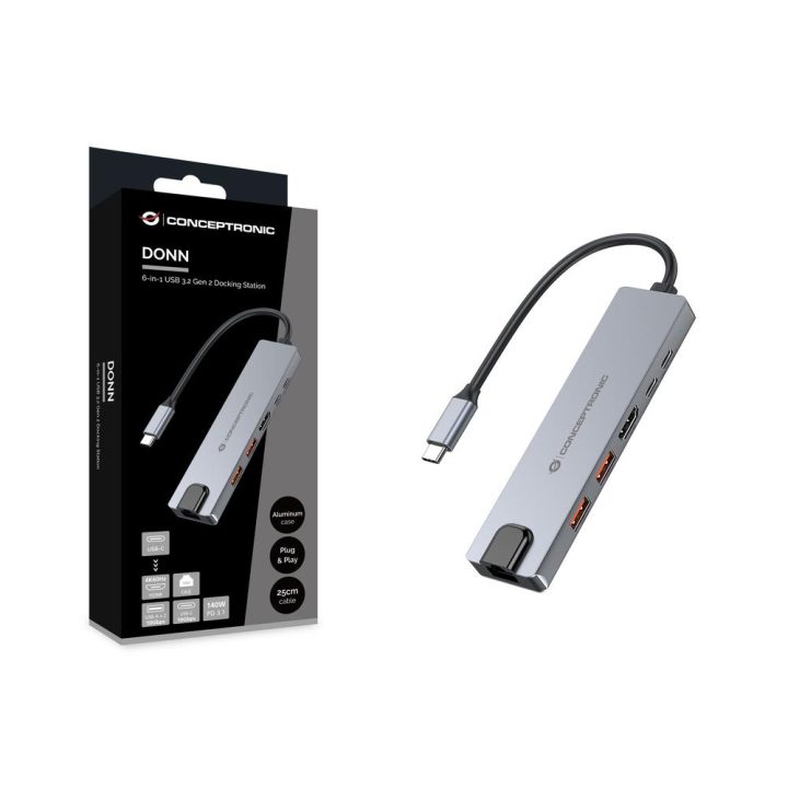 Conceptronic DONN29G base para portátil e replicador de portas Com…
