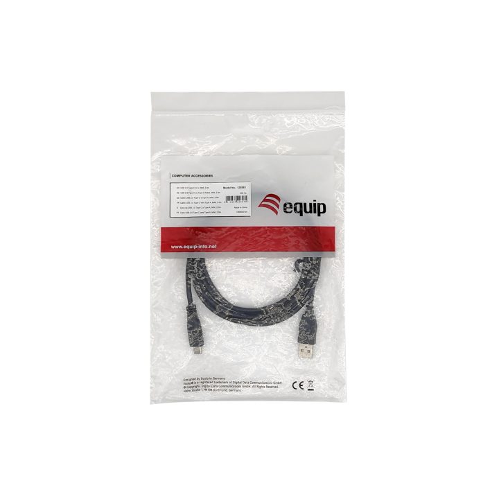 Equip USB 2.0 C a A, Cable, M/M, 2,0m