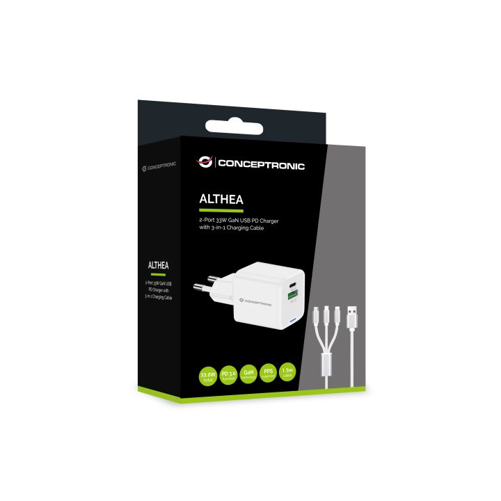 Conceptronic ALTHEA16W Universal Mobile Device Charger White AC Fast…