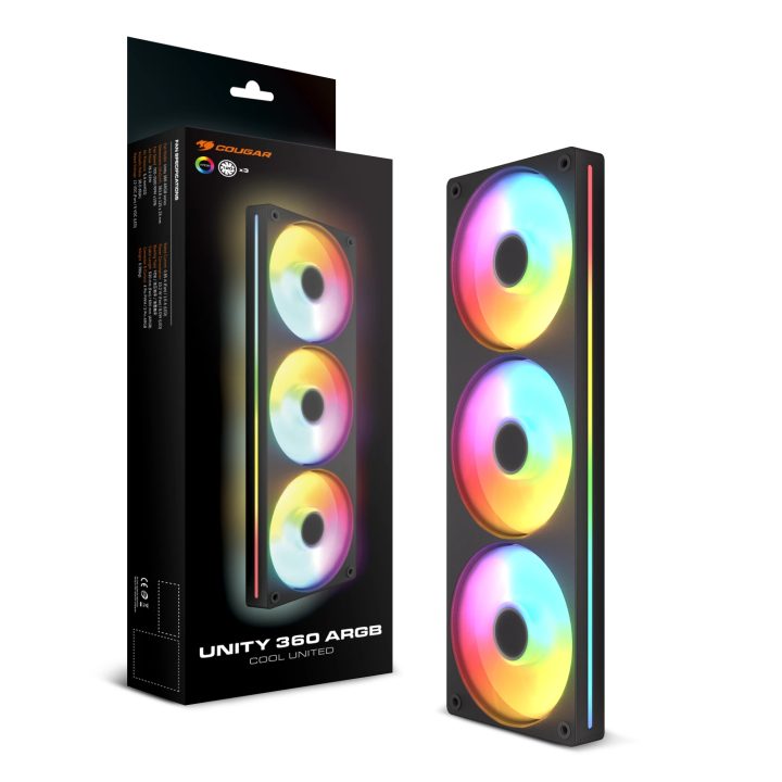 COUGAR CF-UN360FB-RGB Computer Case Fan 12 cm Black